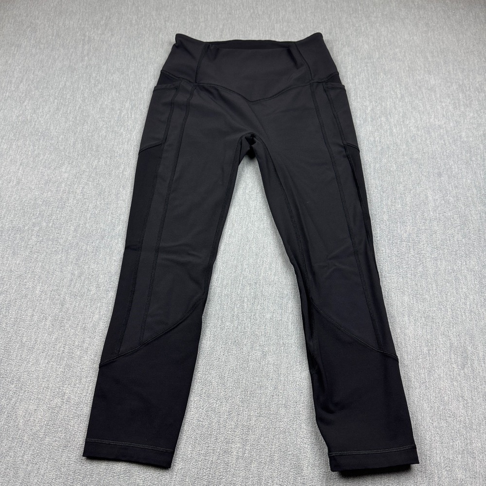 Lululemon Leggings Women 8 Black All The Right Places 24" Crop Stretch Yoga Pant